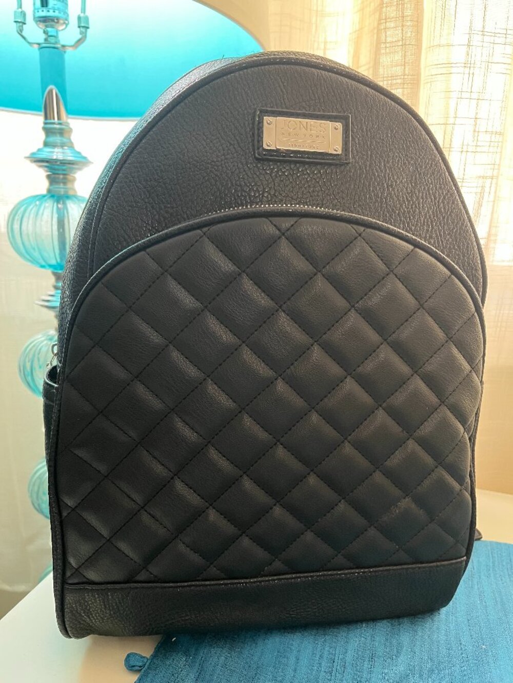 Black Leather Jones New York Backpack